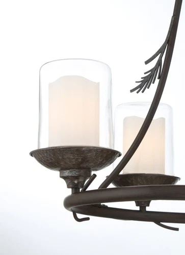 Minka Lavery 2756 Ponderosa Ridge 6 Light 28"W Pillar Candle Ring - Weathered - Picture 3 of 4