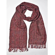 Women Textured Pashmina Shawl Wrap Blanket Scarf  with Tassels & Frayed Fringes