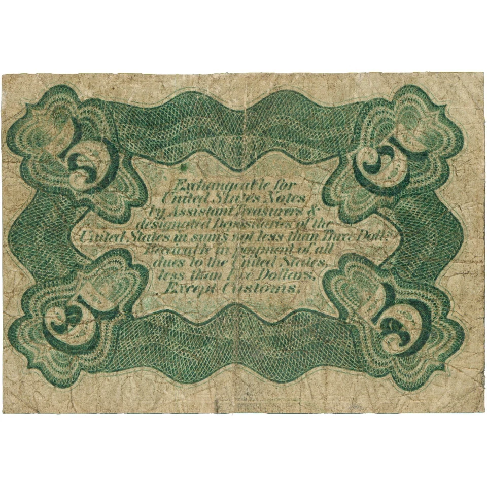 1863 United States 5 Cents Fractional Currency (BAN551-) - Image 2 of 2