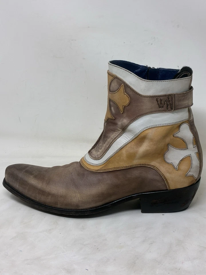 Mark Nason Distressed Rock Lives Leather Boots Italy 67584, Size 9.5 - Image 2 of 4