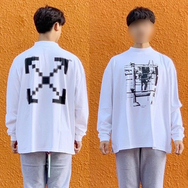 OFF WHITE Collo alto stampato bianco sporco 24334017