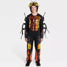 Boys Hyde  Eek BEETLE Bug Insect Halloween Costume Size Small 6/7 Wings Hat NWT