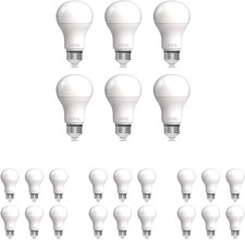 9W Dimmable LED Bulbs, Soft White 2700K, E26 Base, 6-Pack of 4 Bulbs