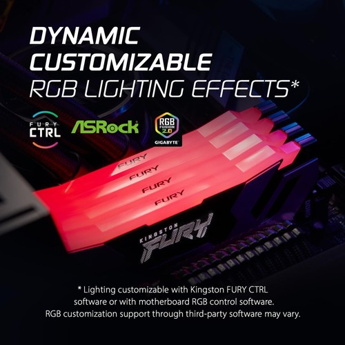 Kingston FURY Renegade White RGB XMP 32GB 7600MT/s DDR5 CL38 DIMM Desktop Gaming - Afbeelding 3 van 7