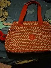 Ladies Kipling Red Stripe Shoulder Bag