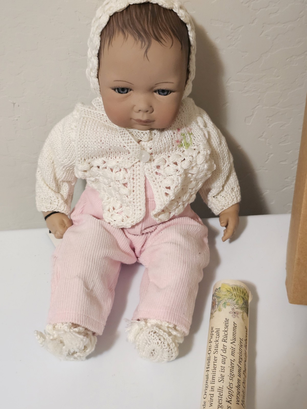 Rare Handpainted Heidi Ott Doll Adorable Knit Sweater And Sh