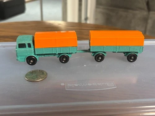 Matchbox Lesney No.1 & No.2 Mercedes Benz Truck and Trailer