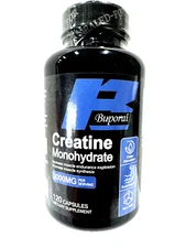 Buporai 3000mg Creatine Monohydrate - 120 Capsules - Build Muscle Exp.10/25/2026