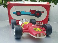VINTAGE RACE CAR SPORT TOY FORMULA PLASTIC VEHICLE ORIGINAL BOX BULGARIA WORKS