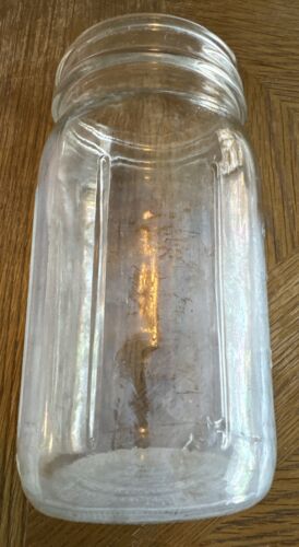 BALL - Round Ribbed 1/2 Gallon Clear Wide Mouth Mason Jar - Good condition - Picture 4 of 6