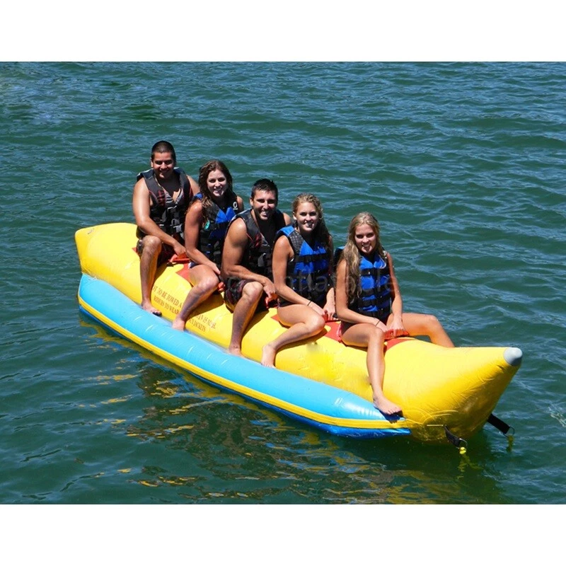 COMMERCIAL PVC INFLATABLE BANANA BOAT 6 PASSENGER INLINE WATERSPORT TOUR