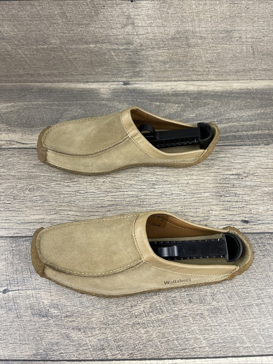 Clarks Originals Wallabees Brown Leather Slip On Loafers Womens Sz