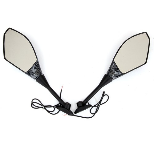 Motorcycle LED Turn Signals Rearview Mirrors Pair For Suzuki GSXR 600 750 1000 - Picture 12 of 14