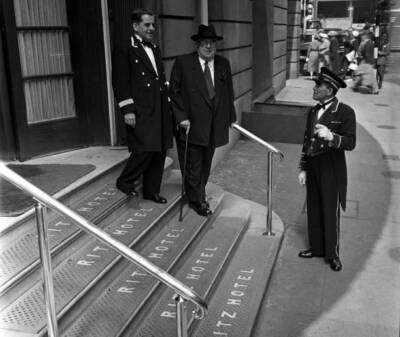 His Highness Aga Khan Greek head porter Georges Faroutakis Rit- 1950 Old Photo
