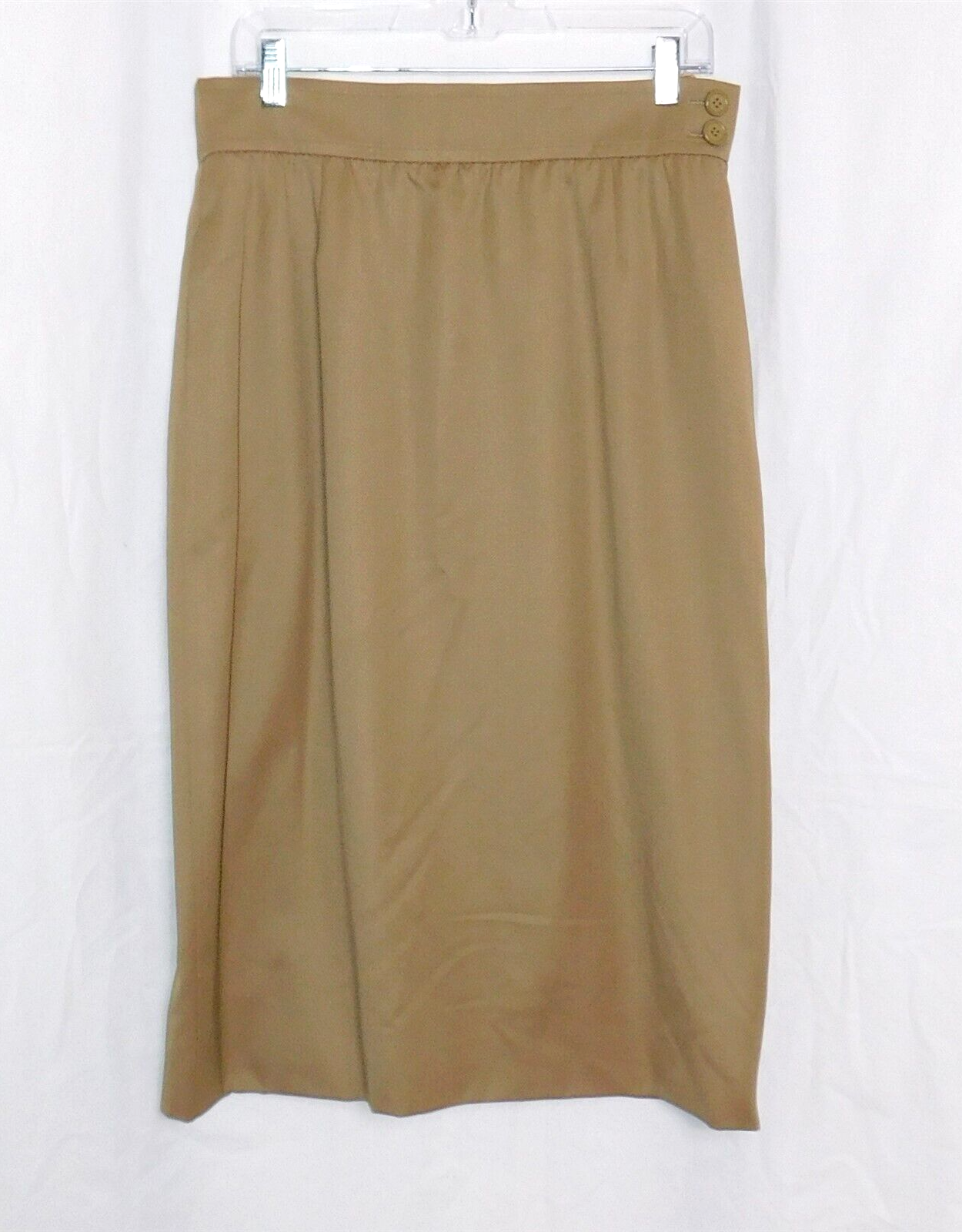 Gonna tubino donna vintage YVES SAINT LAURENT cammello lana marrone taglia 46