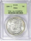 1904-O Silver Morgan PCGS MS64  OGH - Old Green Holder  #7292.64/6320558   7-2