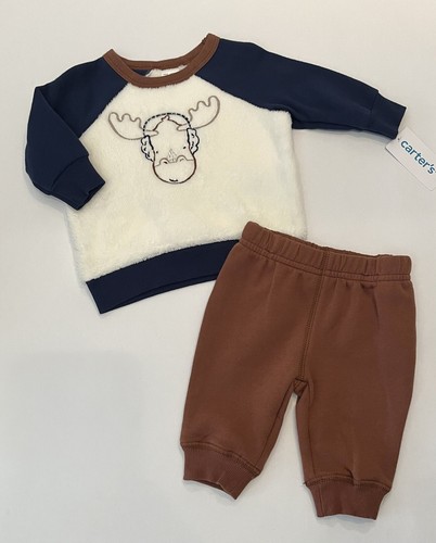 Carters Babykleidung Junge 3 Monate Hose Sweatshirt 2-teiliges Set süßes Outfit neu