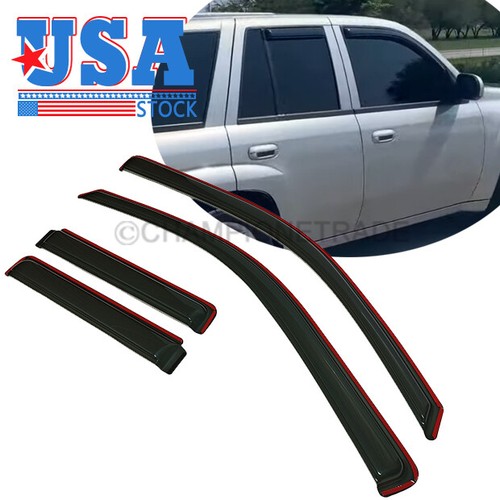 US IN-CHANNEL Window Visors Sun Vent Rain Guards for Chevy TrailBlazer 2002-2009 - Bild 1 von 9