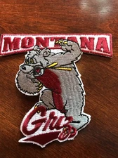 University Of Montana Grizzlies " GRIZ Embroidered Iron Patch 3.5" x 3".