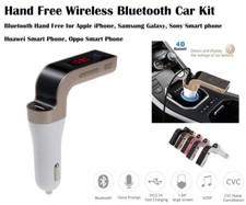WirelessHands Free Bluetooth Car Kit FM Transmitter Car Charger USB Music Player