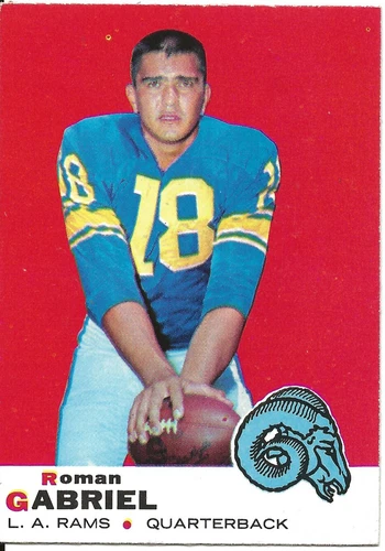 1969 Topps Football Roman Gabriel #125 Los Angeles Rams (EX/NM)