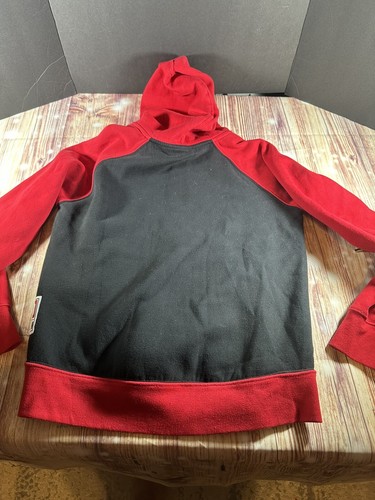Jordan Athletic Track Jacket Hoodie Youth Large (12-13) Black Red  Jumpman Zipup - Picture 9 of 9