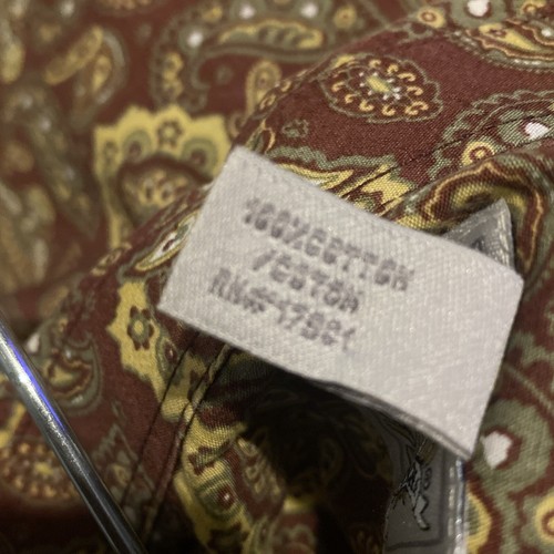 Cinch Youth Boys Paisley Print Shirt Large 12 Brown Button Down Western Cowboy - Picture 9 of 16