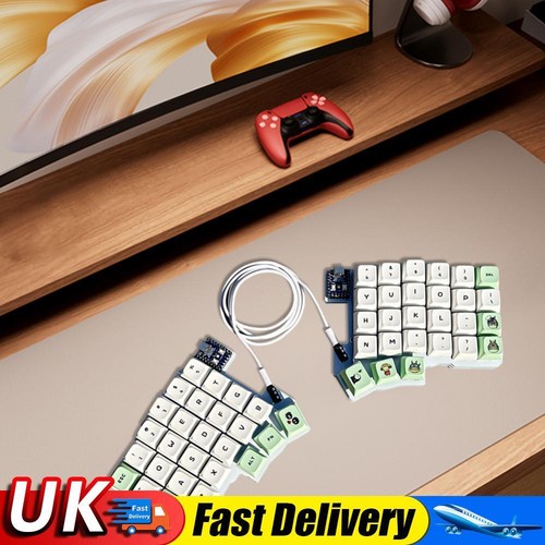 Split Keyboard Wired Ergonomics Keyboard Hot Swap Support QMK/VIAL (Red Axis) UK