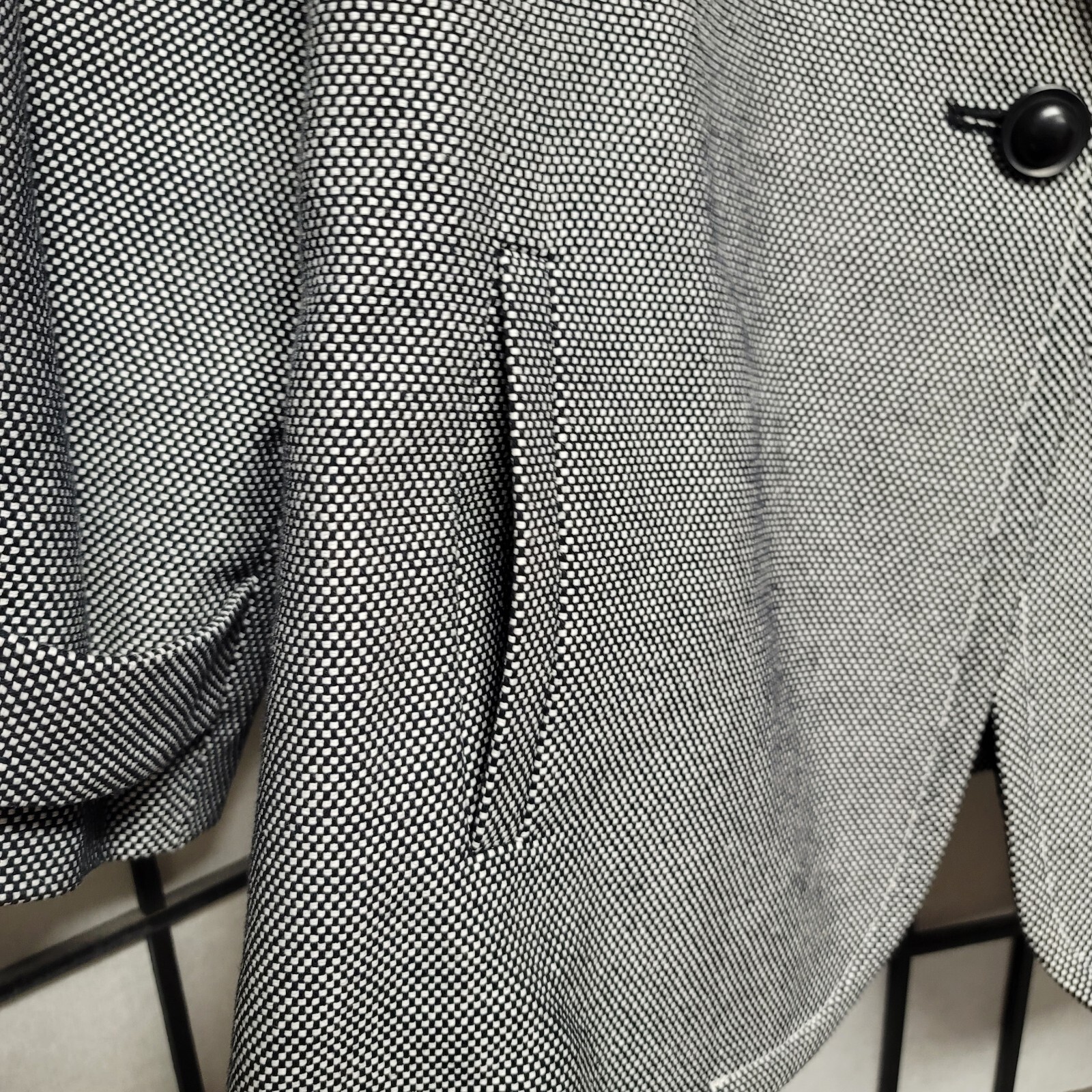 Talbots Single Button Small Checkered Blazer Wome… - image 4