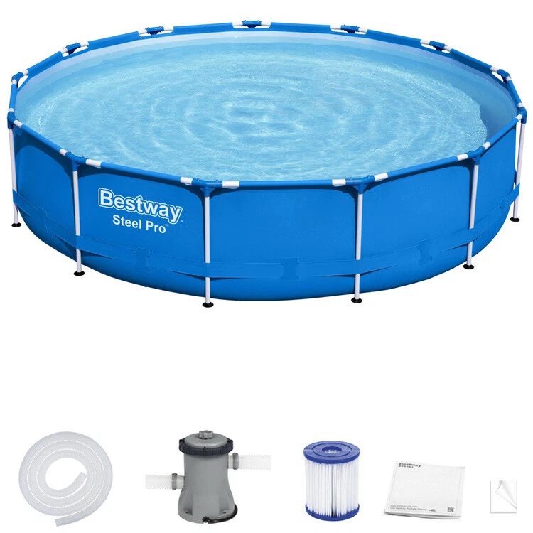 Bestway Steel Pro Frame Pool Schwimmbecken Gartenpool Ø 396x84 Filterpumpe Set - Bild 2 von 4