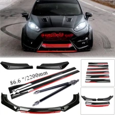 For Ford Fiesta ST MK5 6 Mk7 Front Bumper Lip Spoiler Splitter Side Skirt Body