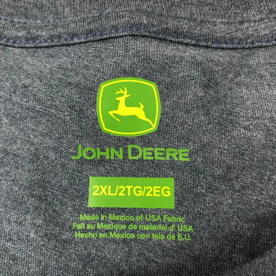 Рубашка женская John Deere 2XL серая с короткими рукавами легкая футболка топ - Изображение 3 из 4