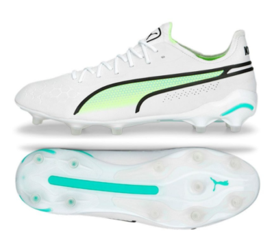 Puma Men's King Ultimate Firm Ground Cleats Soccer Shoes White