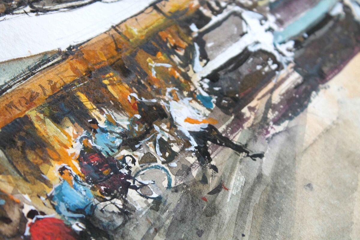 CITYSCAPE LANDSCAPE PAINTING WATERCOLOR ORIGINAL VIENNA CITYSCAPE LANDSCAPE PAINTING WATERCOLOR ORIGINAL VIENNA