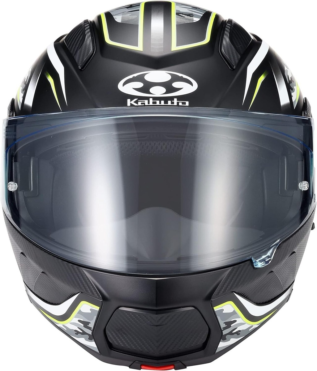 OGK Kabuto Motorcycle Helmet System RYUKI ENERGY Flat Black Yellow 