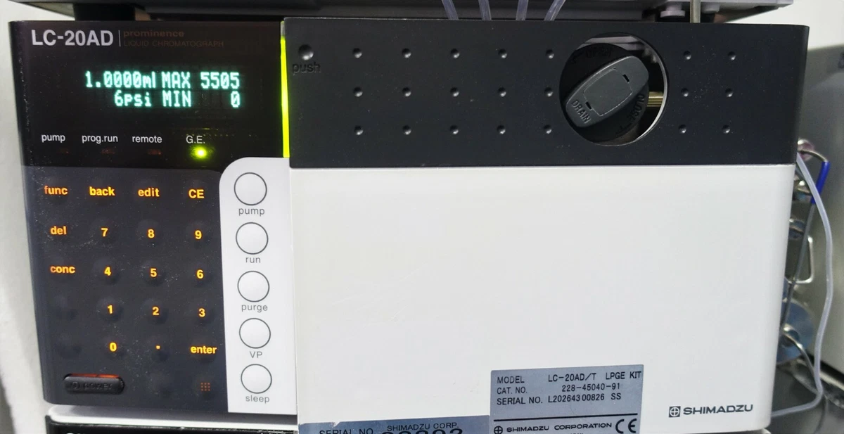 Shimadzu HPLC Prominence UFLC LC-20AT Pump Liquid Delivery, 60% OFF