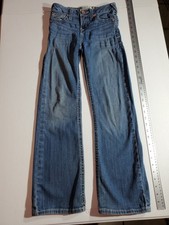 Ariat R.E.A.L. Jeans Mid Rise Esmerelda Boot Cut Jeans Mid Wash Girls Sz 10