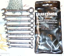 Vintage Craftsman Midget Combination Standard Wrench Set #42319 ..