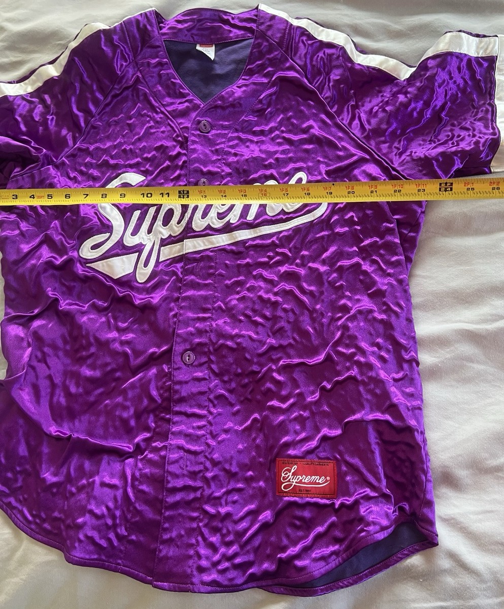 トップス Supreme 17SS Satin Baseball Jersey Supreme Satin Baseball Jersey White Men's - SS17 - US