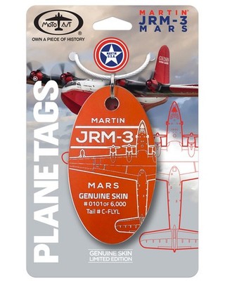 Coulson Glenn L. Martin JRM-3 Mars Hawaii C-FLYL Genuine Airplane Skin Bag Tag