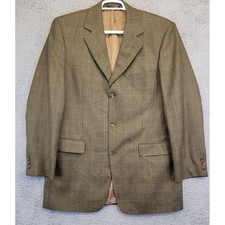 Brooks Brothers Sports Coat Men's 41 L Brown Glen Plaid Blazer 346 Jacket