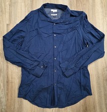 Calvin Klein Dark Blue Button Down Shirt Mens L