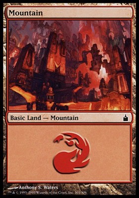 Hero Deal, English - 4 x MTG Mountain (301) Ravnica: City of Guilds