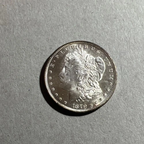 1879 Morgan Silver Dollar $1 0.9 Fineness 90% Silver San Francisco Mint Coin