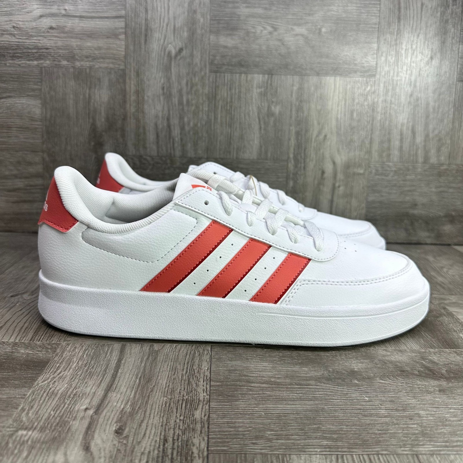Adidas Breaknet 2.0 Men's size 10.5 White Coral ID0418 Tennis Shoes