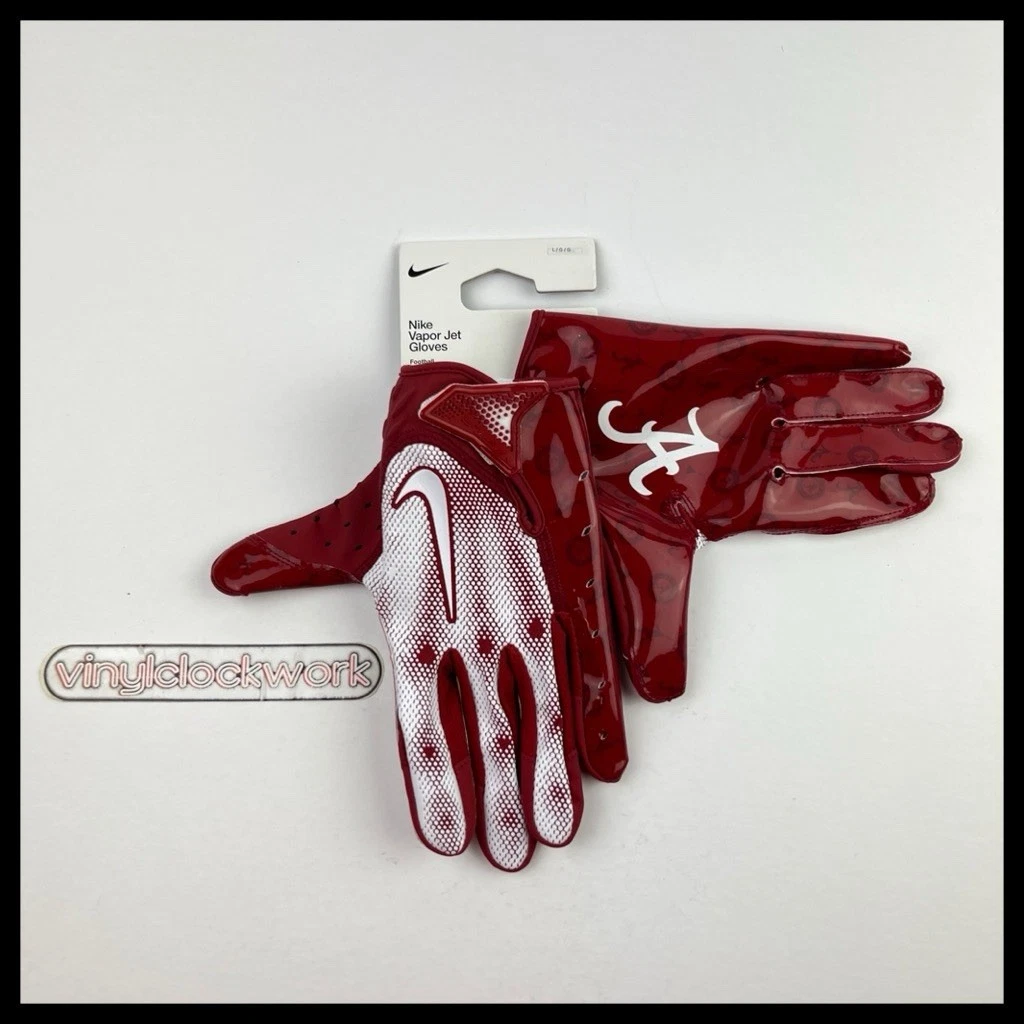 Nike Vapor Jet 4.0 “Alabama Edition” Nike Vapor Jet Alabama Crimson Tide Player Issued Football Gloves