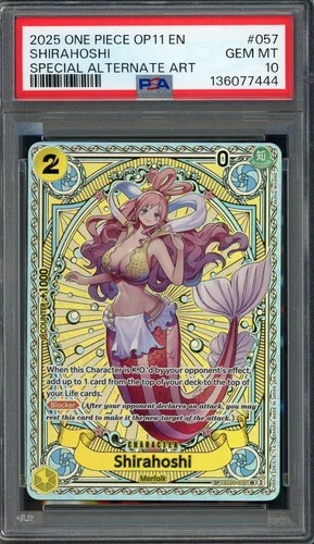 PSA 10 Shirahoshi (SP Alt Art) A Fist of Divine Speed EB01-057 EN One Piece B20