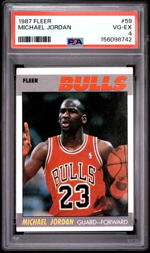 1987 FLEER #59 MICHAEL JORDAN PSA 4