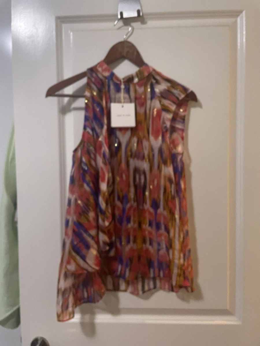 NEW Sass & Bide Silk Top Womens Size 38 = 8 Sheer Halter The Wild Things NWT 390