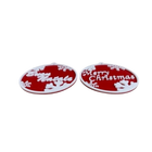 2 Pcs Merry Christmas & Buon Natale Ornaments – Plastic Festive Tree Decor